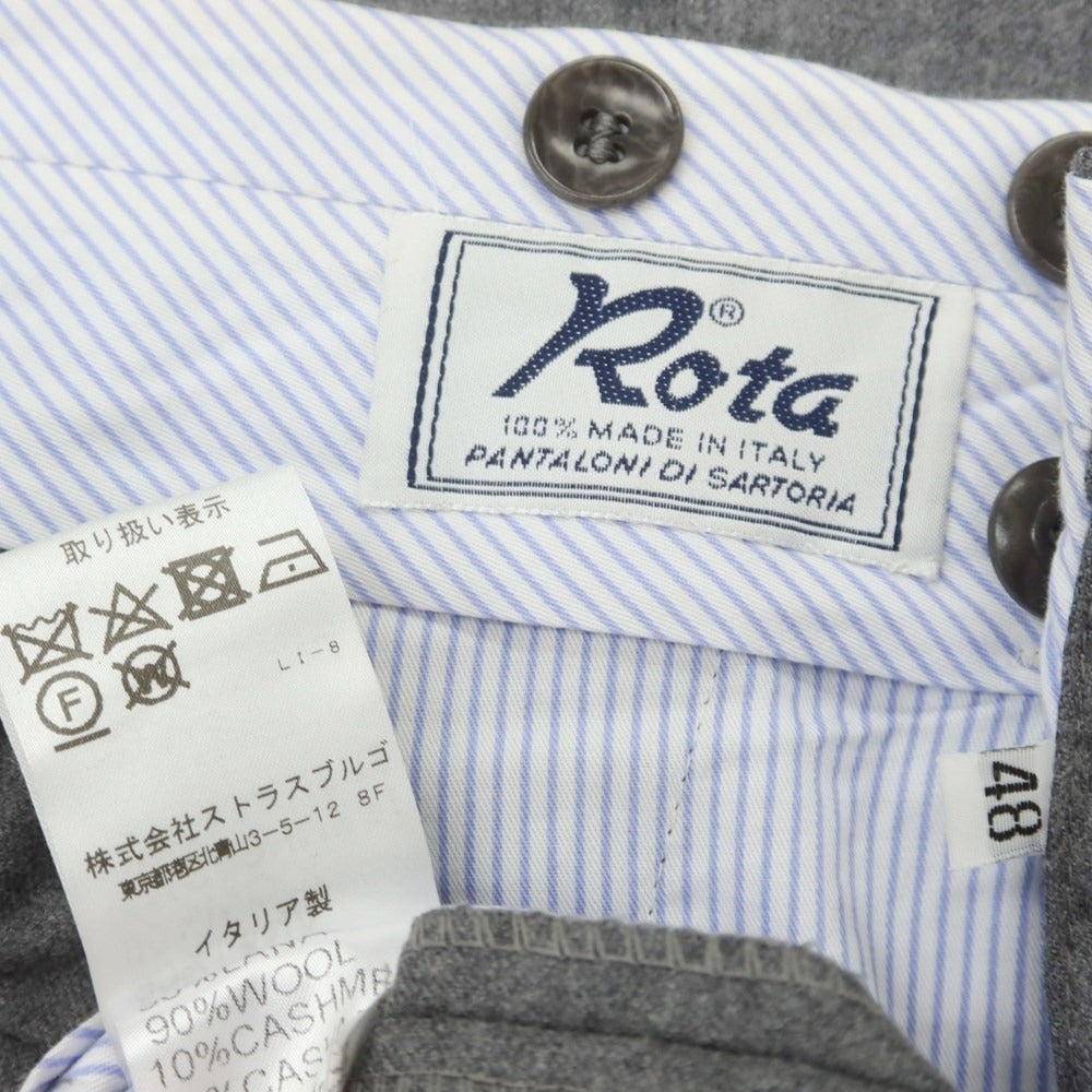 【中古】ロータ ROTA ウールカシミヤ ドレススラックスパンツ グレー【 48 】【 状態ランクC 】【 メンズ 】