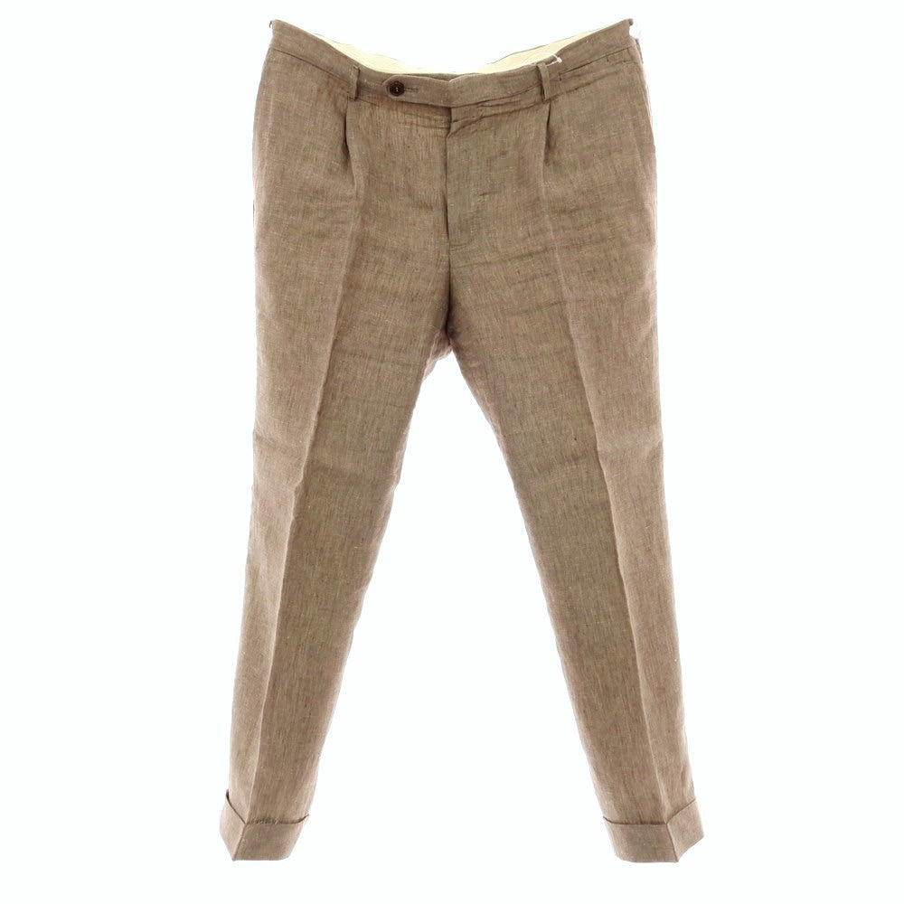 【中古】ロータ ROTA リネン カジュアルスラックスパンツ ダークベージュ【サイズ48】【 状態ランクC 】【 メンズ 】
