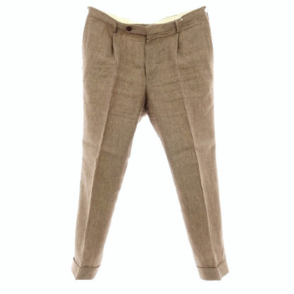 【中古】ロータ ROTA リネン カジュアルスラックスパンツ ダークベージュ【サイズ48】【 状態ランクC 】【 メンズ 】