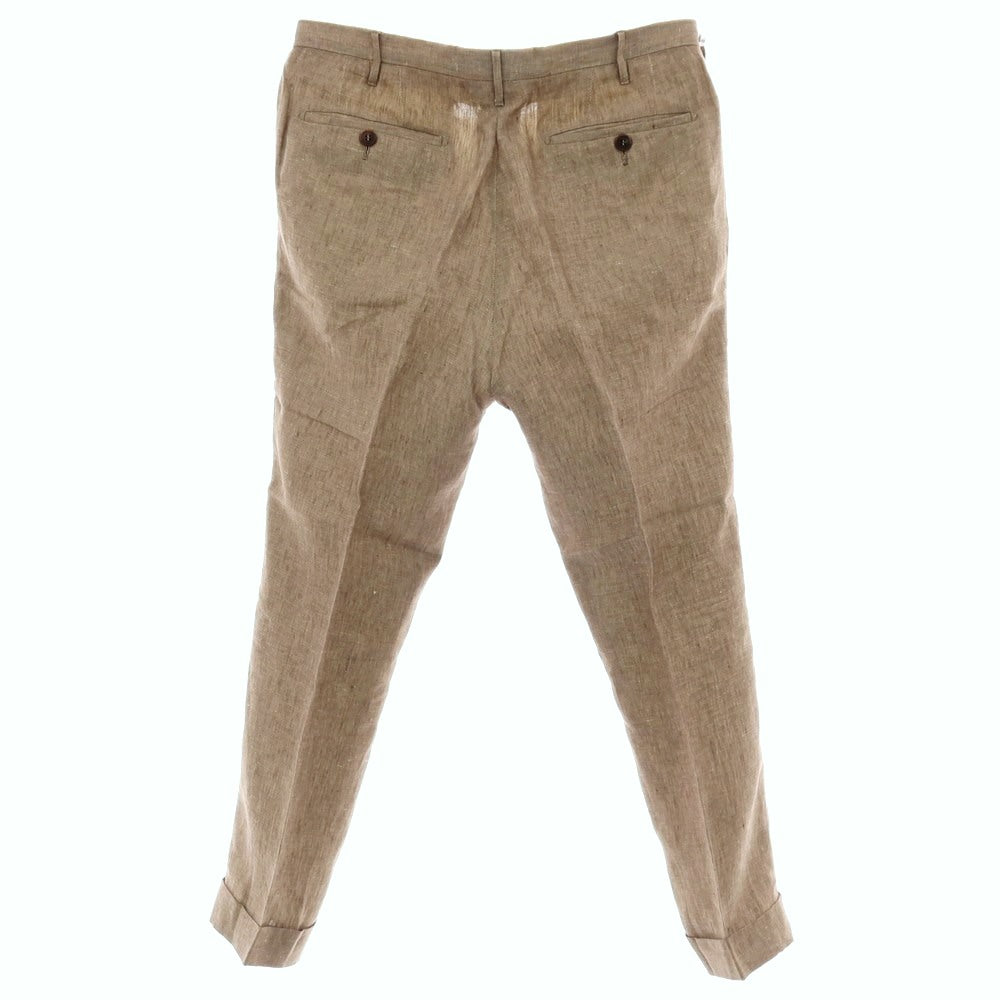 【中古】ロータ ROTA リネン カジュアルスラックスパンツ ダークベージュ【サイズ48】【 状態ランクC 】【 メンズ 】