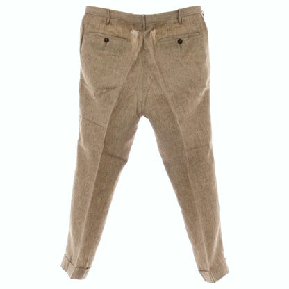【中古】ロータ ROTA リネン カジュアルスラックスパンツ ダークベージュ【サイズ48】【 状態ランクC 】【 メンズ 】