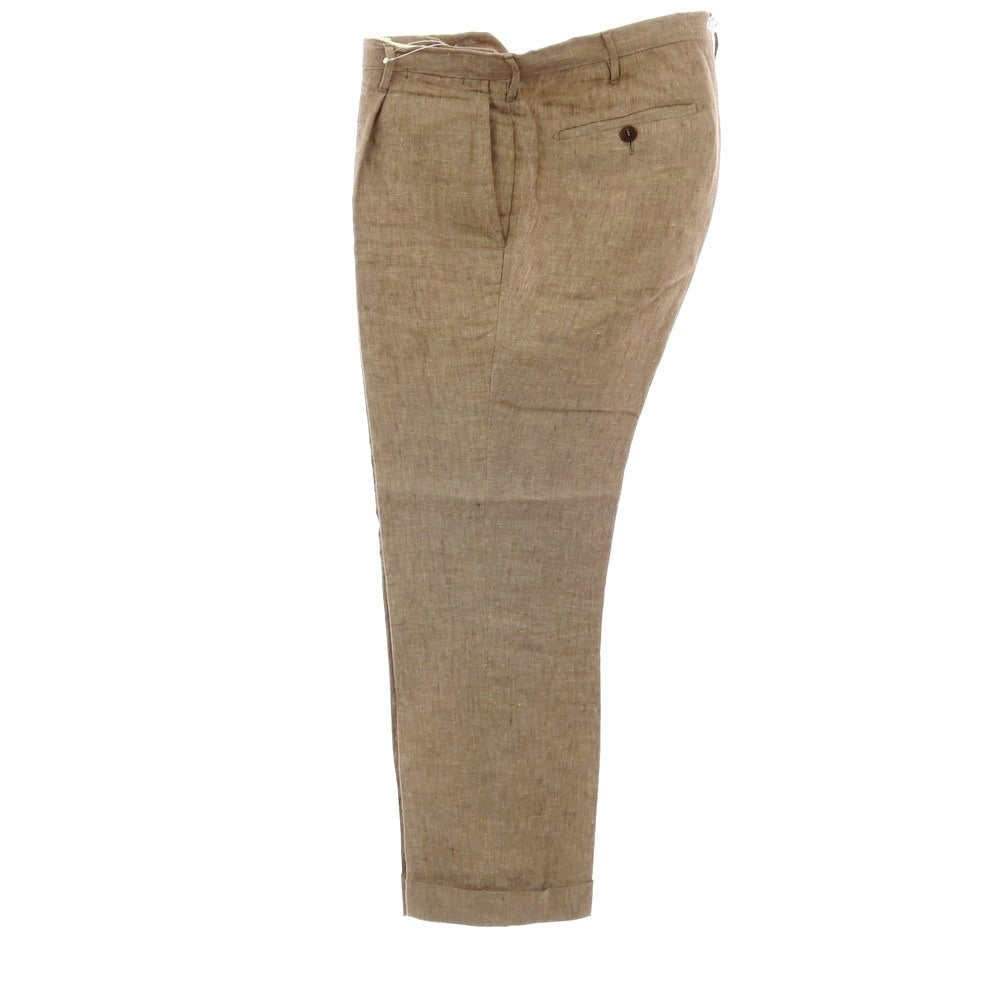 【中古】ロータ ROTA リネン カジュアルスラックスパンツ ダークベージュ【サイズ48】【 状態ランクC 】【 メンズ 】