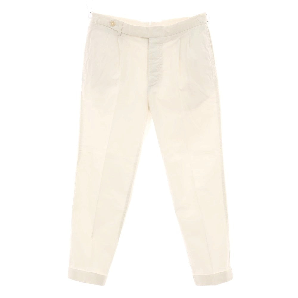【中古】ロータスポーツ ROTA SPORTS ストレッチ コットン カジュアルスラックスパンツ ホワイト【サイズ32/48】【 状態ランクC 】【 メンズ 】