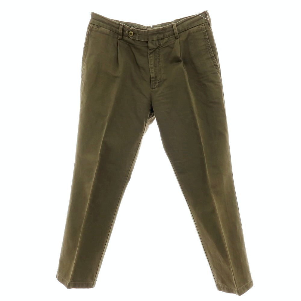 【中古】ロータスポーツ ROTA SPORTS コットンリネン カジュアルスラックスパンツ ダークオリーブ【サイズ48】【 状態ランクC 】【 メンズ 】