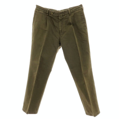 【中古】ロータスポーツ ROTA SPORTS コットンリネン カジュアルスラックスパンツ ダークオリーブ【サイズ48】【 状態ランクC 】【 メンズ 】