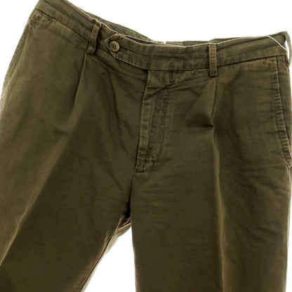 【中古】ロータスポーツ ROTA SPORTS コットンリネン カジュアルスラックスパンツ ダークオリーブ【サイズ48】【 状態ランクC 】【 メンズ 】