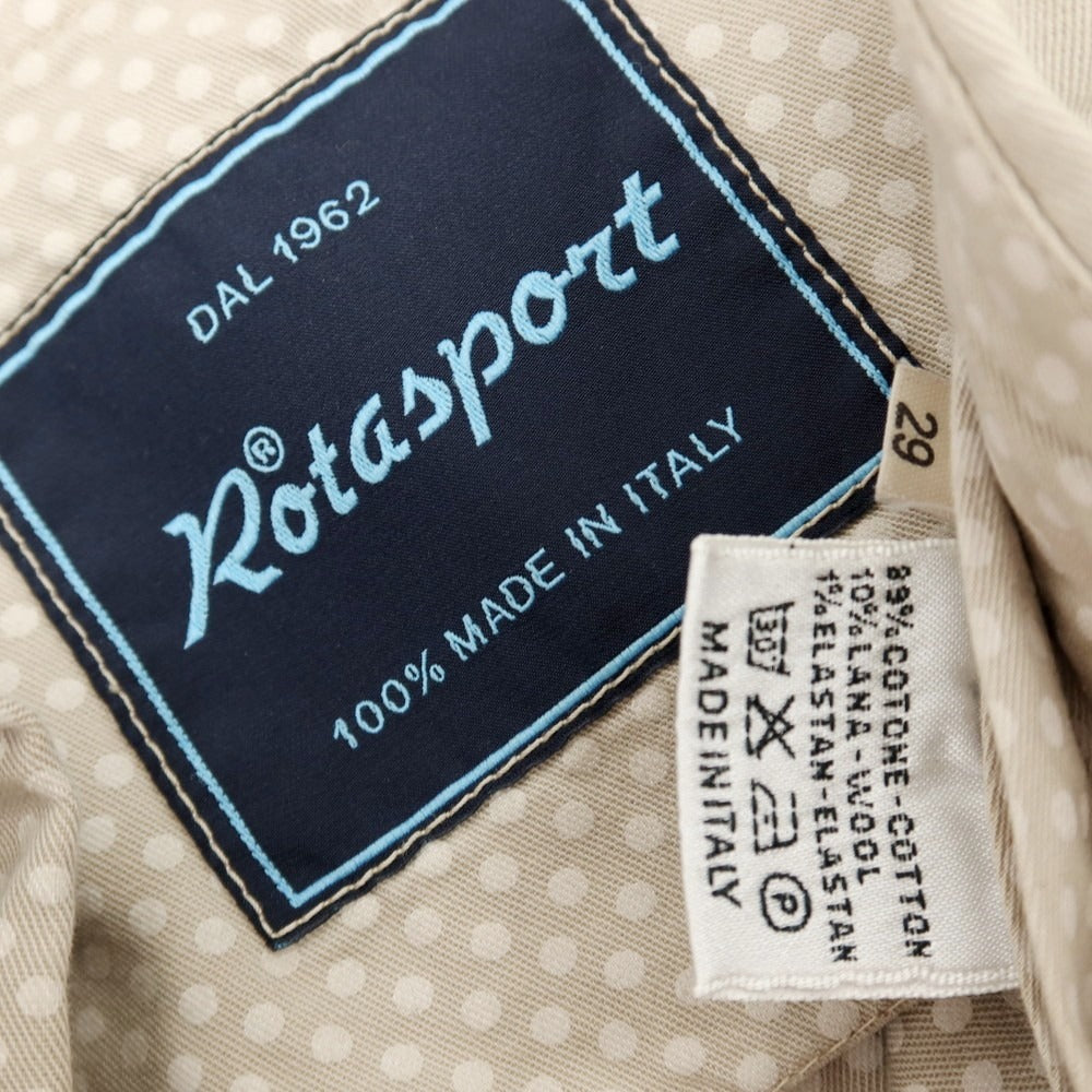【中古】ロータスポーツ ROTA SPORTS ストレッチ コットンウール カジュアルスラックスパンツ サンドベージュ【 サイズ48 】【 状態ランクC 】【 メンズ 】 [BPD]