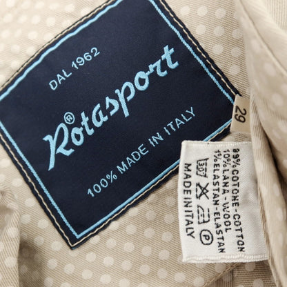 【中古】ロータスポーツ ROTA SPORTS ストレッチ コットンウール カジュアルスラックスパンツ サンドベージュ【サイズ48】【 状態ランクC 】【 メンズ 】