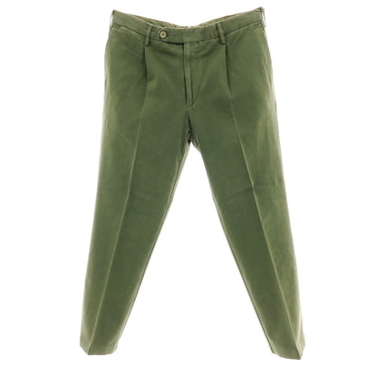 【中古】ロータスポーツ ROTA SPORTS コットンカシミヤ カジュアルスラックスパンツ オリーブグリーン【サイズ50】【 状態ランクC 】【 メンズ 】