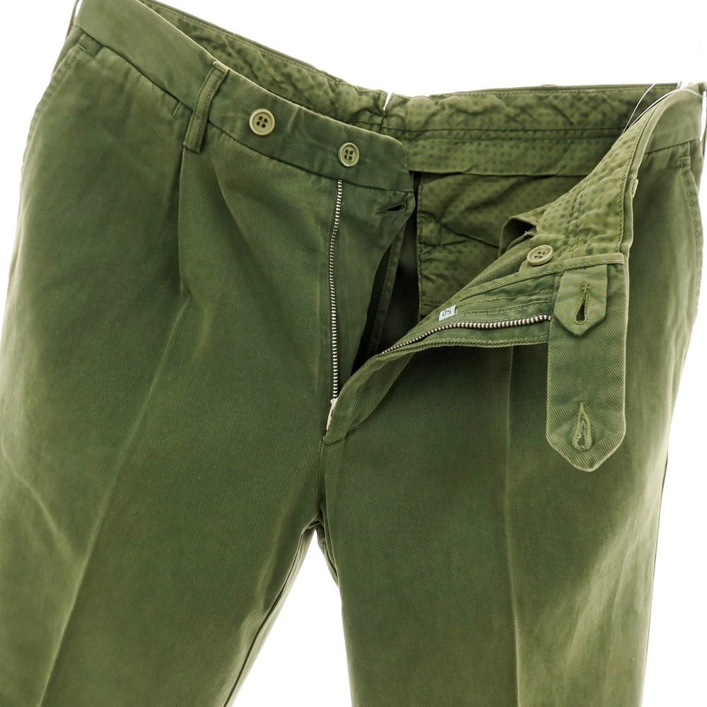 【中古】ロータスポーツ ROTA SPORTS コットンカシミヤ カジュアルスラックスパンツ オリーブグリーン【サイズ50】【 状態ランクC 】【 メンズ 】