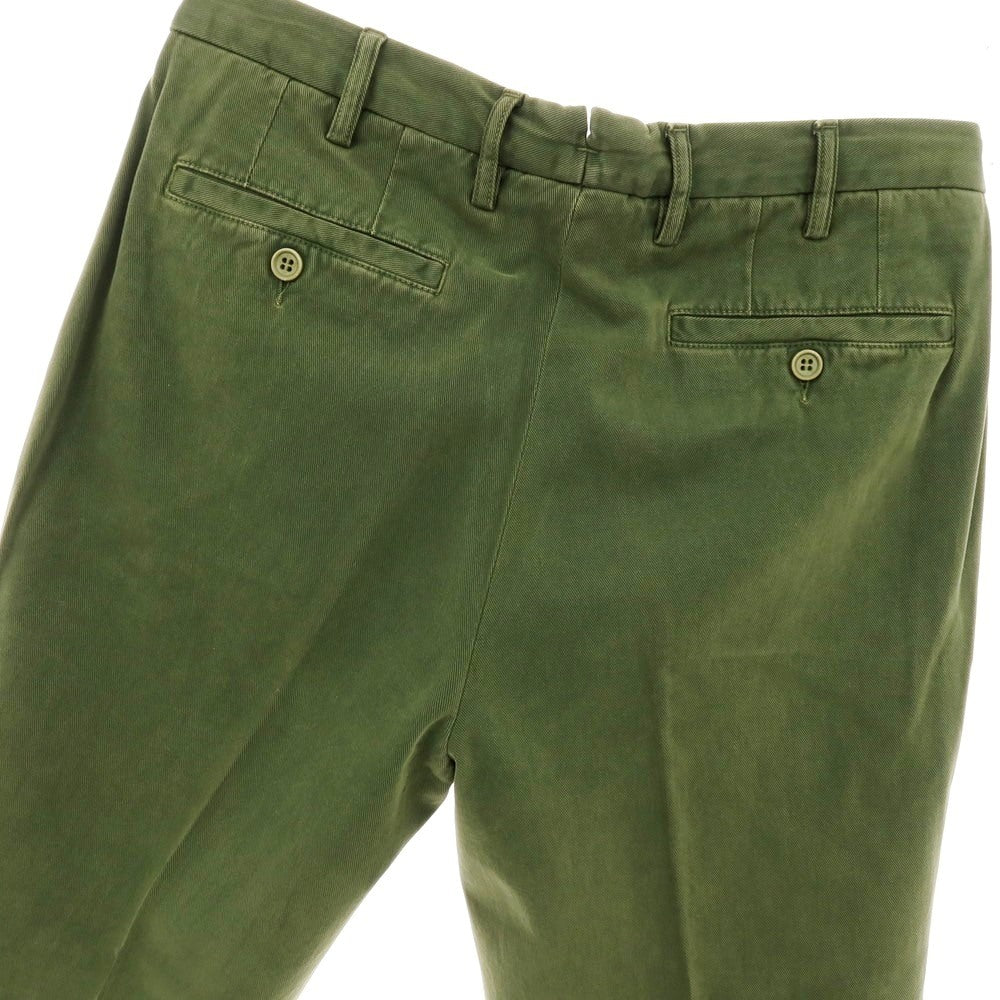 【中古】ロータスポーツ ROTA SPORTS コットンカシミヤ カジュアルスラックスパンツ オリーブグリーン【サイズ50】【 状態ランクC 】【 メンズ 】