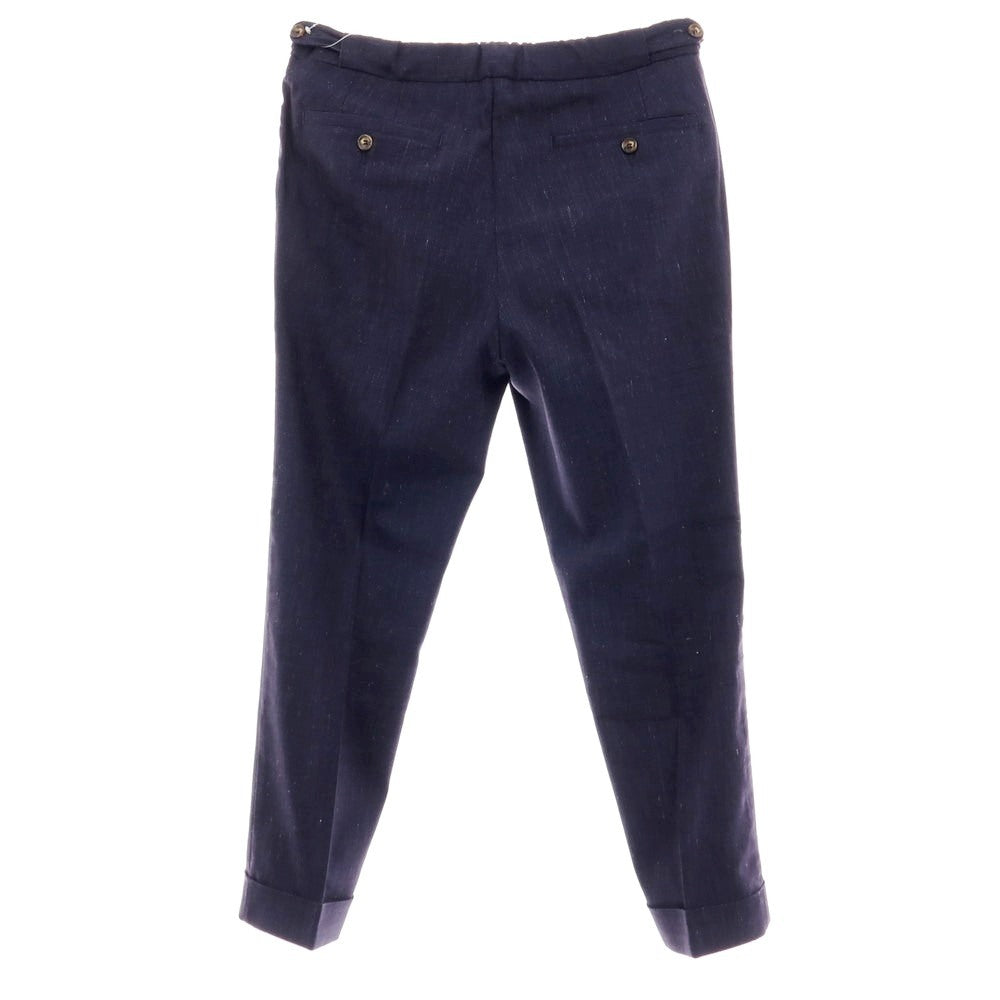 【中古】ロータスポーツ ROTA SPORTS ストレッチ ウールリネンコットン イージースラックスパンツ ネイビー【サイズ48】【 状態ランクB 】【 メンズ 】