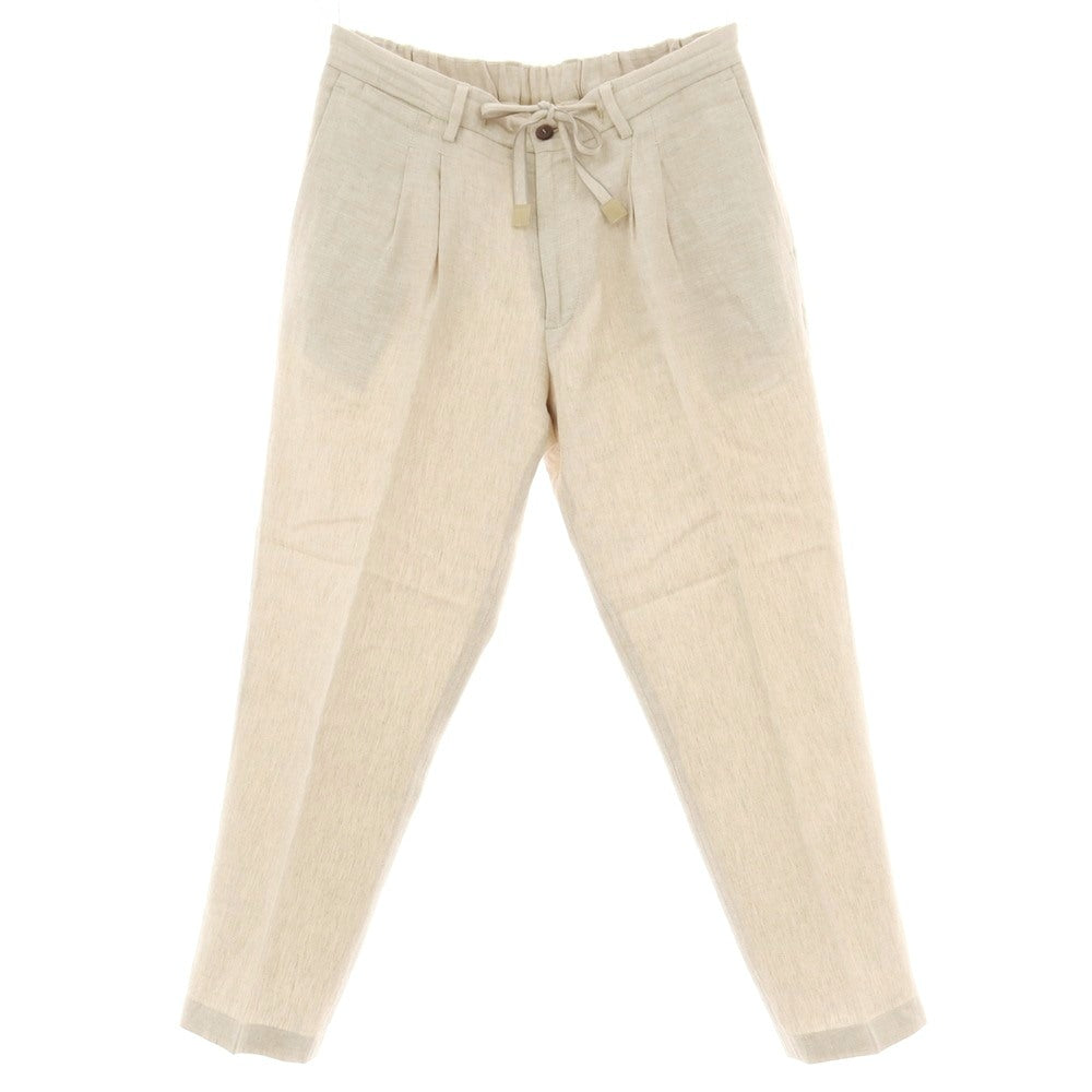 【中古】デヴォレ インチピット DEVORE Incipit リネンコットン イージースラックスパンツ ベージュ【サイズ48】【 状態ランクC 】【 メンズ 】