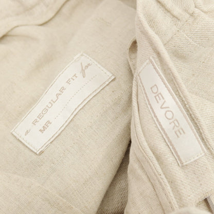 【中古】デヴォレ インチピット DEVORE Incipit リネンコットン イージースラックスパンツ ベージュ【サイズ48】【 状態ランクC 】【 メンズ 】