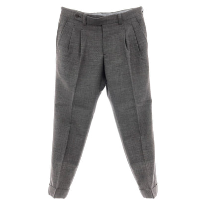 【中古】イガラシトラウザーズ 五十嵐 IGARASHI TROUSERS BEAMS F別注 ウール ドレススラックスパンツ グレー【サイズ48】【 状態ランクB 】【 メンズ 】