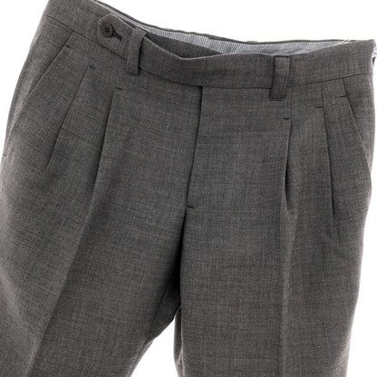 【中古】イガラシトラウザーズ 五十嵐 IGARASHI TROUSERS BEAMS F別注 ウール ドレススラックスパンツ グレー【サイズ48】【 状態ランクB 】【 メンズ 】