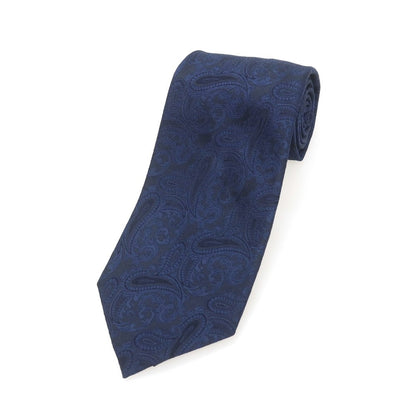 【中古】ココン COCON シルク トレピエゲ ペイズリー柄ネクタイ ネイビー【 状態ランクB 】【 メンズ 】