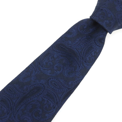 【中古】ココン COCON シルク トレピエゲ ペイズリー柄ネクタイ ネイビー【 状態ランクB 】【 メンズ 】