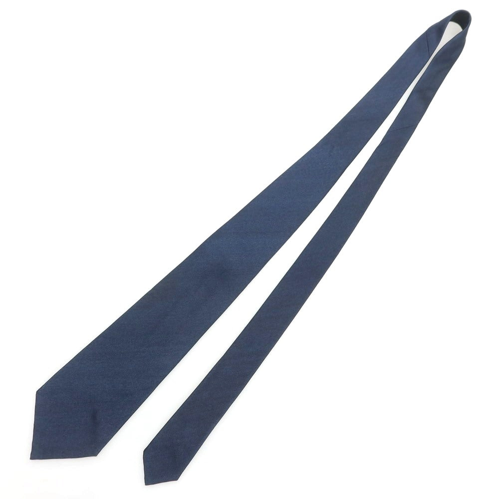 【中古】ココン COCON 柞蚕シルク トレピエゲ ソリッド ネクタイ ネイビー【 状態ランクB 】【 メンズ 】