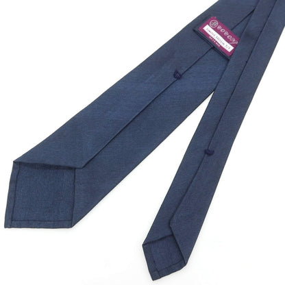 【中古】ココン COCON 柞蚕シルク トレピエゲ ソリッド ネクタイ ネイビー【 状態ランクB 】【 メンズ 】