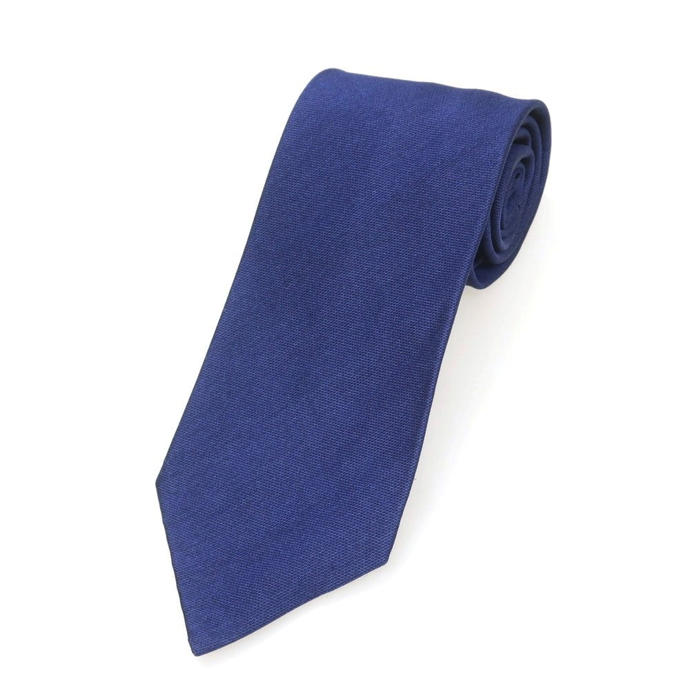 【中古】ココン COCON 柞蚕シルク トレピエゲ ソリッド ネクタイ ライトネイビー【 状態ランクB 】【 メンズ 】