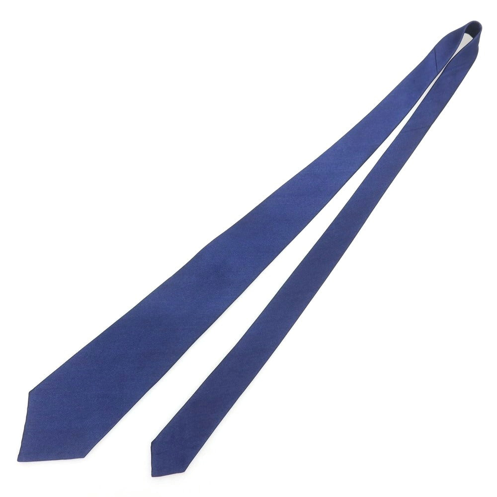 【中古】ココン COCON 柞蚕シルク トレピエゲ ソリッド ネクタイ ライトネイビー【 状態ランクB 】【 メンズ 】