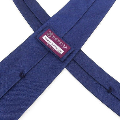 【中古】ココン COCON 柞蚕シルク トレピエゲ ソリッド ネクタイ ライトネイビー【 状態ランクB 】【 メンズ 】