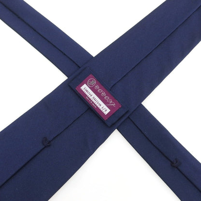 【中古】ココン COCON シルク トレピエゲ ソリッド ネクタイ ネイビー【 状態ランクB 】【 メンズ 】