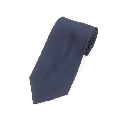 【中古】ココン COCON シルク トレピエゲ ソリッド ネクタイ ネイビー【 状態ランクB 】【 メンズ 】