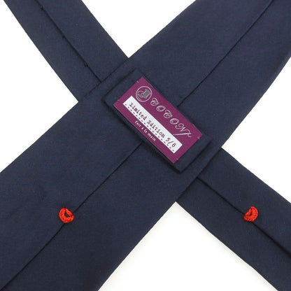 【中古】ココン COCON シルク トレピエゲ ソリッド ネクタイ ネイビー【 状態ランクB 】【 メンズ 】