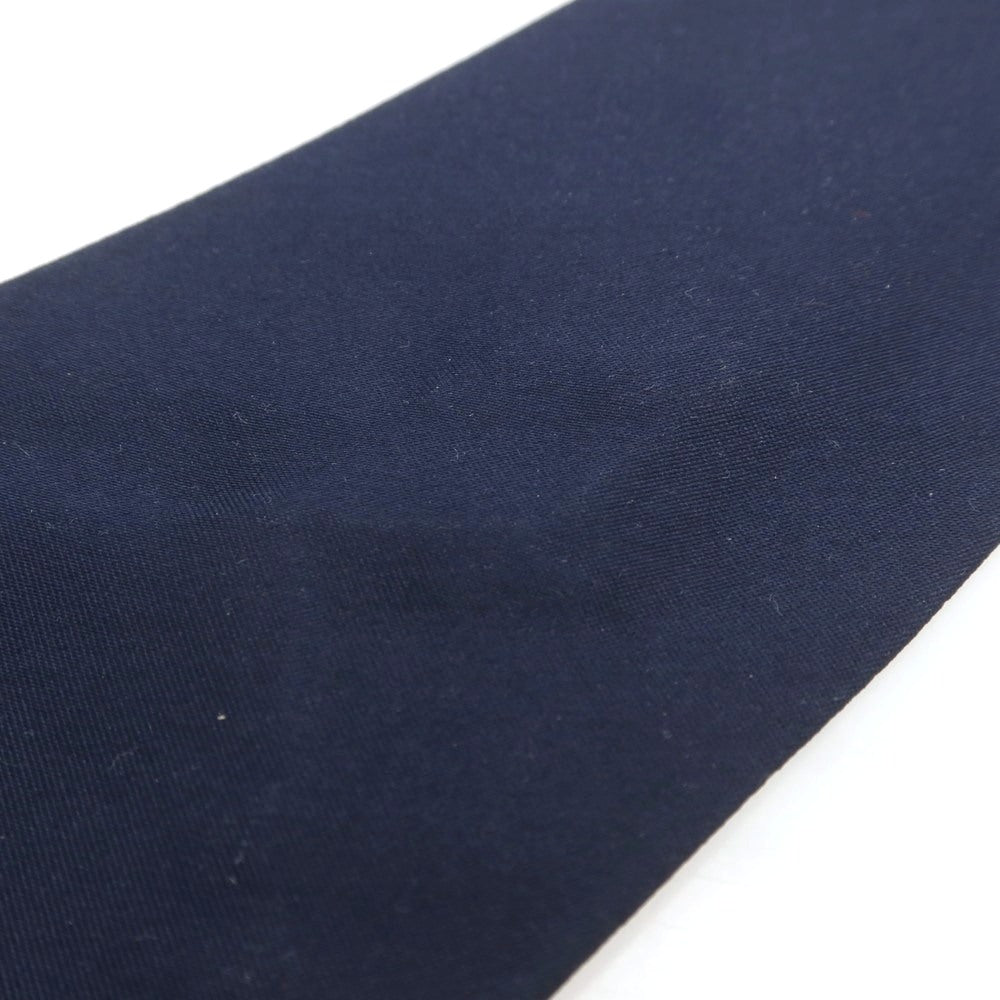【中古】ココン COCON シルク トレピエゲ ソリッド ネクタイ ネイビー【 状態ランクB 】【 メンズ 】