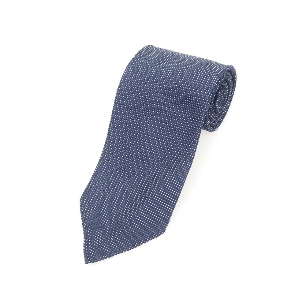 【中古】ドレイクス DRAKES シルク ドット柄ネクタイ ネイビーxホワイト【 状態ランクB 】【 メンズ 】