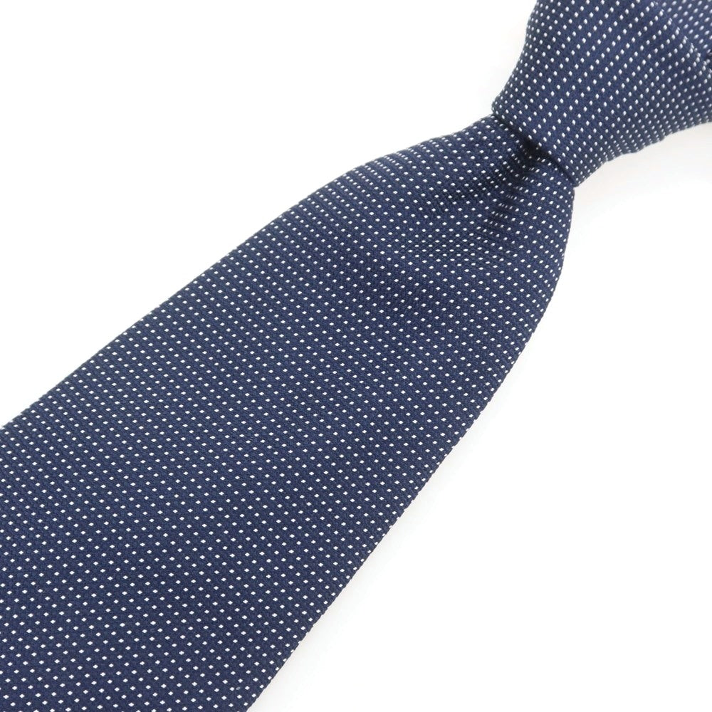 【中古】ドレイクス DRAKES シルク ドット柄ネクタイ ネイビーxホワイト【 状態ランクB 】【 メンズ 】