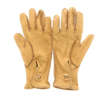 【中古】チェスタージェフリー CHESTER JEFFERIES レザー 手袋 グローブ イエローベージュ【 表記なし（M位） 】【 状態ランクC 】【 メンズ 】