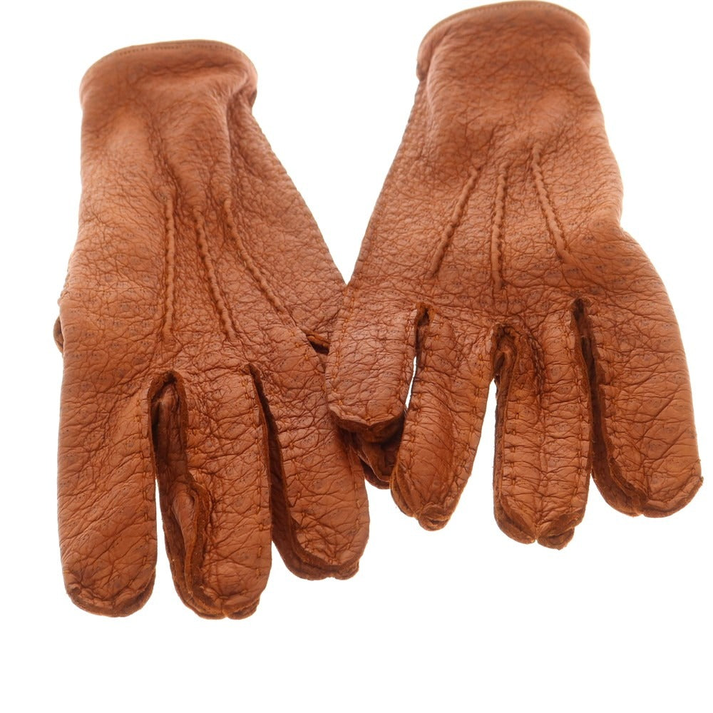 【中古】チェスタージェフリー CHESTER JEFFERIES レザー 手袋 グローブ ブラウン【 表記なし（M位） 】【 状態ランクB 】【 メンズ 】