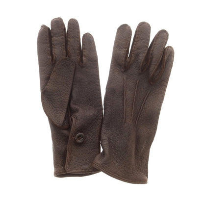 【中古】チェスタージェフリー CHESTER JEFFERIES レザー 手袋 グローブ ダークブラウン【 表記なし（M位） 】【 状態ランクB 】【 メンズ 】