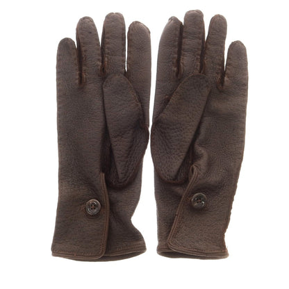 【中古】チェスタージェフリー CHESTER JEFFERIES レザー 手袋 グローブ ダークブラウン【 表記なし（M位） 】【 状態ランクB 】【 メンズ 】