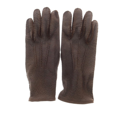 【中古】チェスタージェフリー CHESTER JEFFERIES レザー 手袋 グローブ ダークブラウン【 表記なし（M位） 】【 状態ランクB 】【 メンズ 】