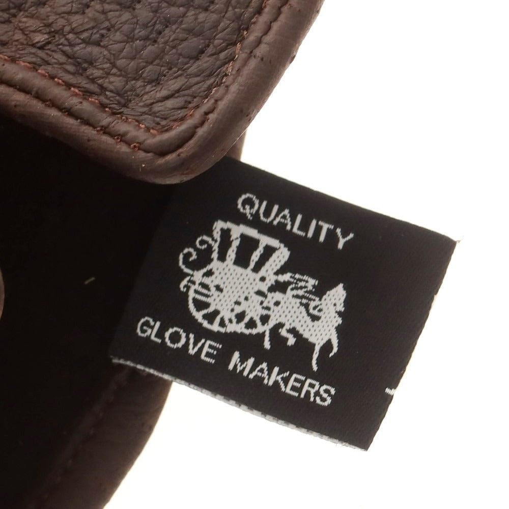 【中古】チェスタージェフリー CHESTER JEFFERIES レザー 手袋 グローブ ダークブラウン【 表記なし（M位） 】【 状態ランクB 】【 メンズ 】