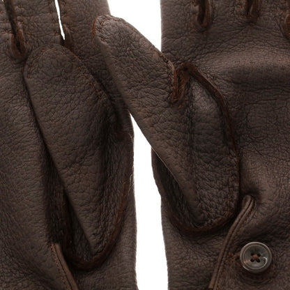 【中古】チェスタージェフリー CHESTER JEFFERIES レザー 手袋 グローブ ダークブラウン【 表記なし（M位） 】【 状態ランクB 】【 メンズ 】