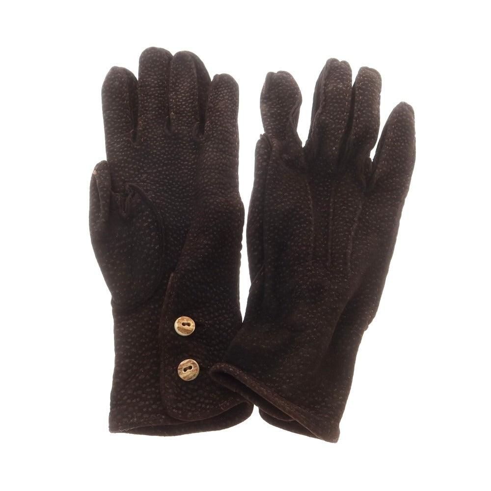 【中古】チェスタージェフリー CHESTER JEFFERIES レザー 手袋 グローブ ブラックブラウン【 表記なし（M位） 】【 状態ランクC 】【 メンズ 】