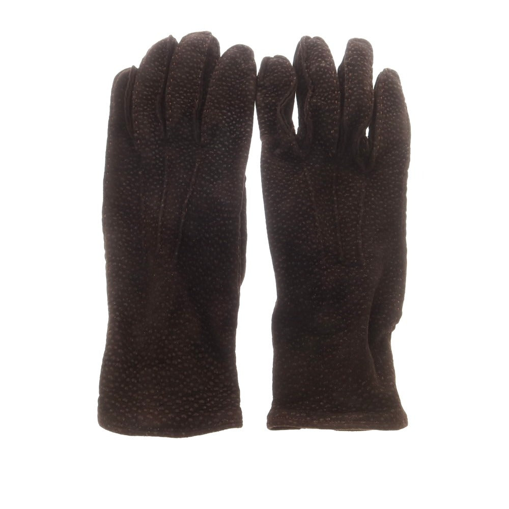 【中古】チェスタージェフリー CHESTER JEFFERIES レザー 手袋 グローブ ブラックブラウン【 表記なし（M位） 】【 状態ランクC 】【 メンズ 】