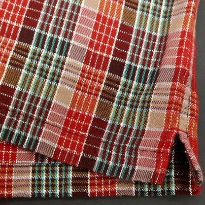 【中古】シュプリーム Supreme 2023年春夏 Metallic Plaid S/S Shirt コットンポリエステル チェック 半袖シャツ レッドxブラウン【サイズS】【 状態ランクB 】【 メンズ 】