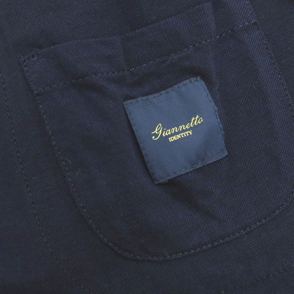 【中古】ジャンネット giannetto コットン 2B カジュアルジャケット ネイビー【 48 】【 状態ランクB 】【 メンズ 】