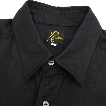【中古】ニードルス Needles リネン レギュラーカラー カジュアルシャツ ブラック【サイズS】【 状態ランクB 】【 メンズ 】