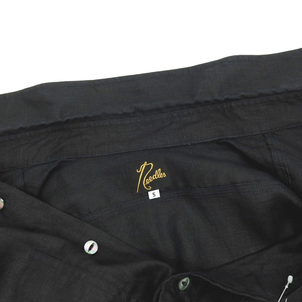 【中古】ニードルス Needles リネン レギュラーカラー カジュアルシャツ ブラック【サイズS】【 状態ランクB 】【 メンズ 】