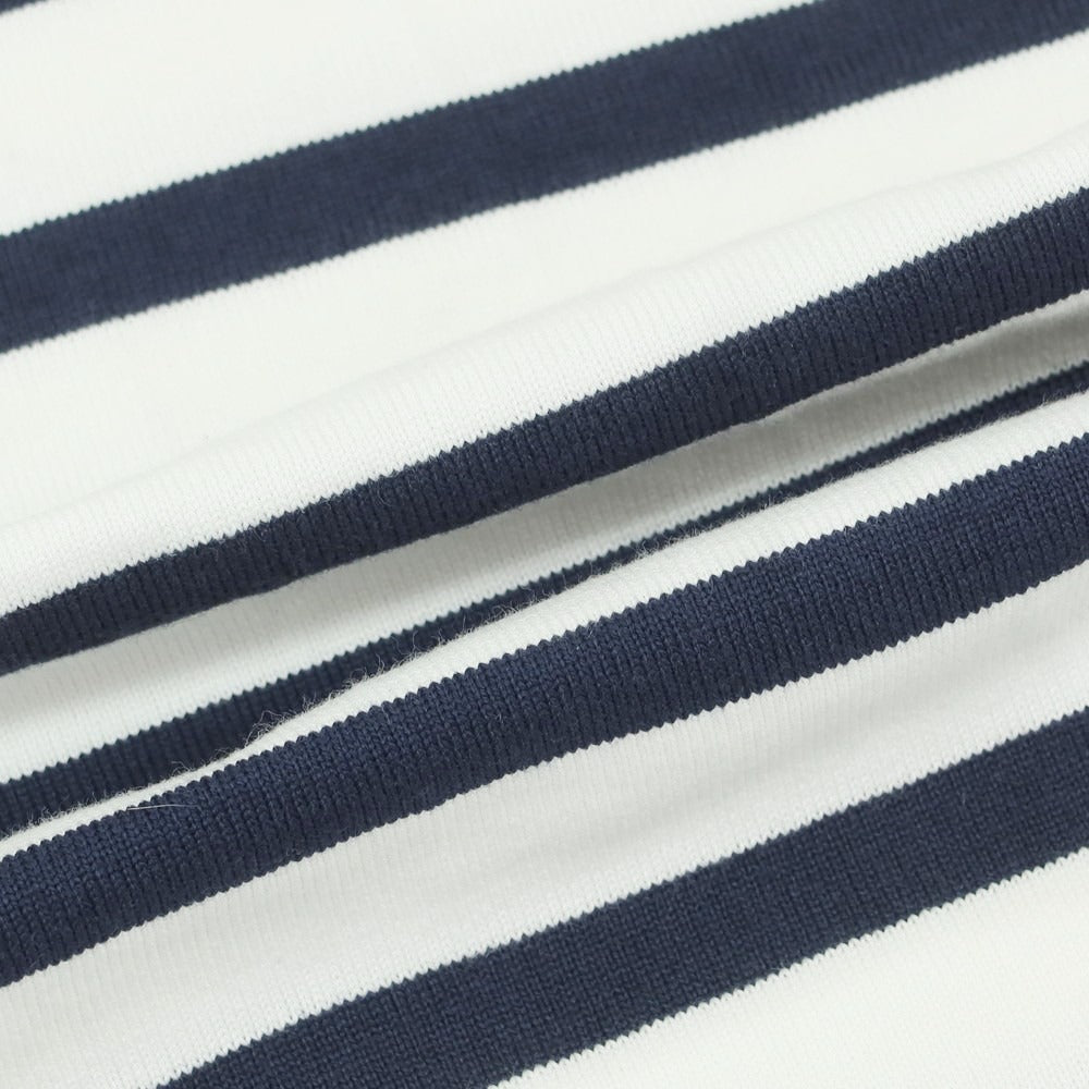 【中古】シオタ CIOTA コットン ボーダー ボートネック 長袖Ｔシャツ ホワイトxネイビー【 6 】【 状態ランクB 】【 メンズ 】