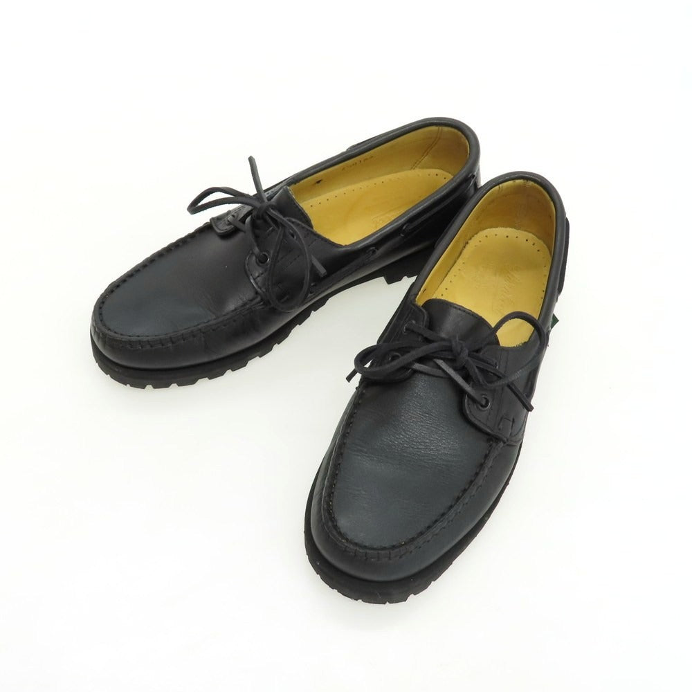 【中古】パラブーツ Paraboot MALO デッキシューズ ブラック【 7 1/2 】【 状態ランクB 】【 メンズ 】
