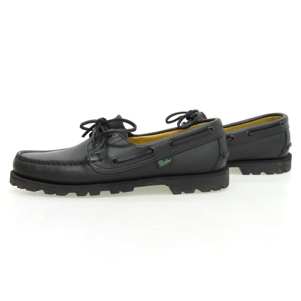 【中古】パラブーツ Paraboot MALO デッキシューズ ブラック【 7 1/2 】【 状態ランクB 】【 メンズ 】