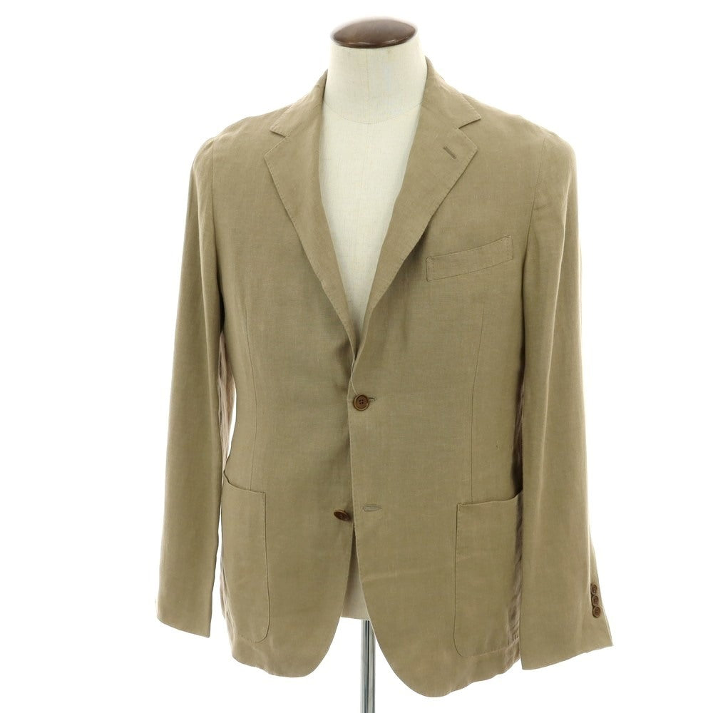 【中古】ユナイテッドアローズ UNITED ARROWS リネン 2B カジュアルジャケット ベージュ【 52 】【 状態ランクB 】【 メンズ 】